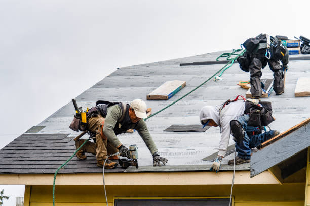 Professional Roofing technician working in Allenwood, PA